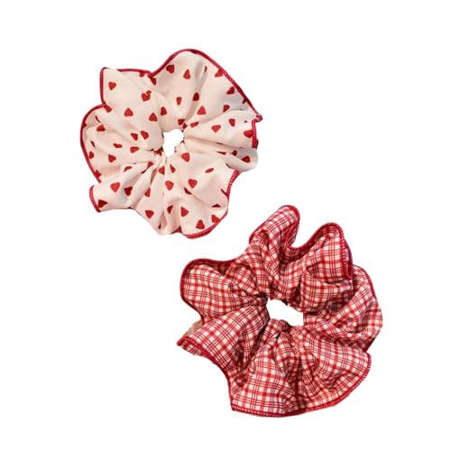 Elegante elastische Haargummis Scrunchies geraffte französische Ringe für elegante Updos geeignet für lange Haargummis Krawatte Haarschmuck Damen von Qcbuegof