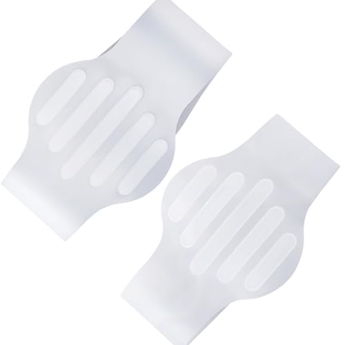 Fußballschuh Silikon rutschfest verdickt mit verstärktem Griff für Herren Damen Erwachsene Kinder haltbarer Silikonschuh, Farbe: Transparent von Qcbuegof