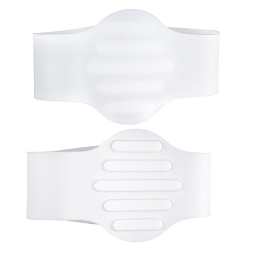 Fußballschuh Silikon rutschfest verdickt mit verstärktem Griff für Herren Damen Erwachsene Kinder haltbarer Silikonschuh, Weiß von Qcbuegof