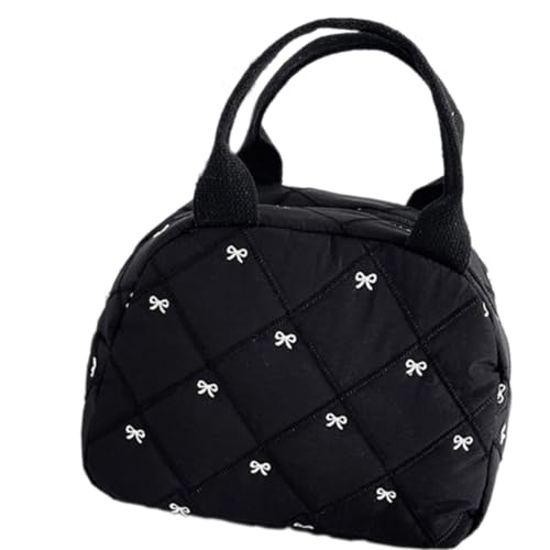 Kosmetiktasche Große Kapazität Kulturbeutel Make-up Hautpflege Lagerung Schöne Schleifen Waschen für Frauen und Mädchen Toilettenartikel Große Kapazität Reise Make-up Waschen, Schwarz , Schönheit der von Qcbuegof