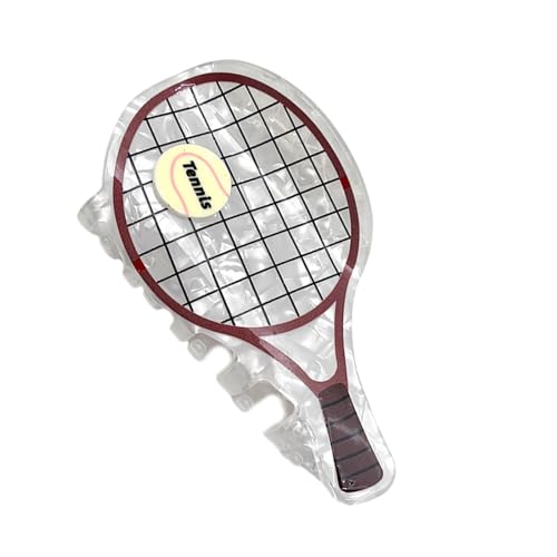 Kreative Tennisschläger Haarclip Anti-Rutsch Grip Sport Thema Zubehör Für Frauen Mädchen Täglichen Gebrauch PVC Themensport Clip von Qcbuegof
