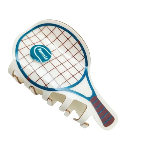 Kreative Tennisschläger Haarclip Anti-Rutsch Grip Sport Thema Zubehör Für Frauen Mädchen Täglichen Gebrauch PVC Themensport Clip von Qcbuegof