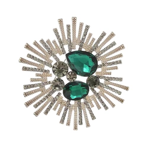 Kristall Strasssteine Brosche Baroques Design Leichter Multifunktionaler Schmuck Für Frauen Retro Luxus Accessoire Kristallkleid Pin von Qcbuegof