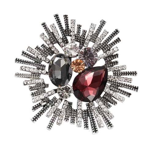 Kristall Strasssteine Brosche Baroques Design Leichter Multifunktionaler Schmuck Für Frauen Retro Luxus Accessoire Kristallkleid Pin von Qcbuegof