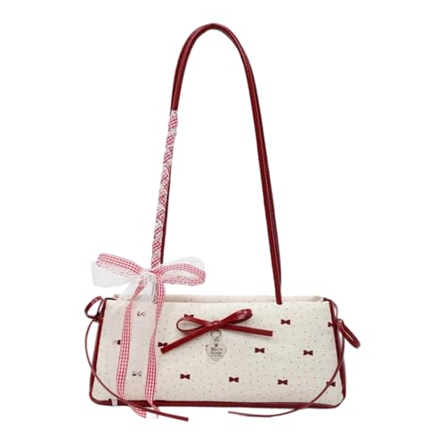 Leichte Spitze Damen PU Leder Umhängetasche Achseltaschen Reisetasche für das tägliche Pendeln Dating im Freien unverzichtbar O, beige von Qcbuegof