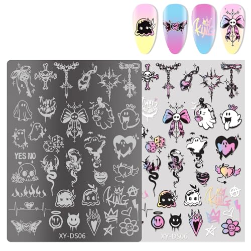 Linien Nägel Kunst Stamping Schablone Blumen Maniküre Vorlage Werkzeug French Tip Nägel Stamping Platten Nägel Kunst Stempel Werkzeug von Qcbuegof