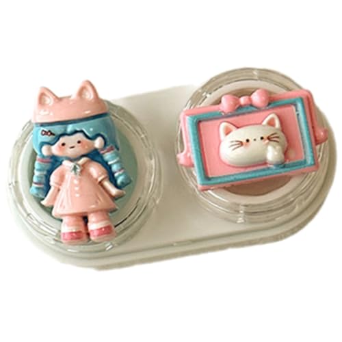 Linsenkolbenbehälter zum Entfernen der Augen, Saugnapf für Reisen, sicheres Entfernungswerkzeug zum Anbringen der Linsen, Reiseetui für Frauen von Qcbuegof