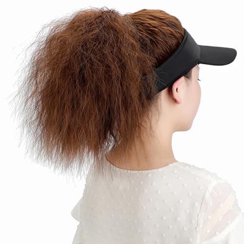 Mädchen Baseballhut Mit Haarverlängerung Ringlets Sporthut Lockige Haarverlängerung Lockiges Haar Für Cosplay Perücken Für Schwarze Frauen von Qcbuegof