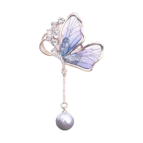 Mode Perle Schmetterling Schmuck Elegant Waterdrops Form Muster Robuste Legierung Tragbare Brosche Für Soziale Veranstaltung Mode Frauen Brosche, Einheitsgröße, wie beschrieben von Qcbuegof
