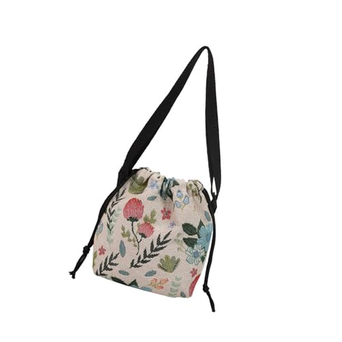 Modische Tasche mit Retro-Print Canvas-Tasche große ergonomische Fächer Arbeitsgriff Reisetaschen modische Umhängetaschen Dose, B von Qcbuegof