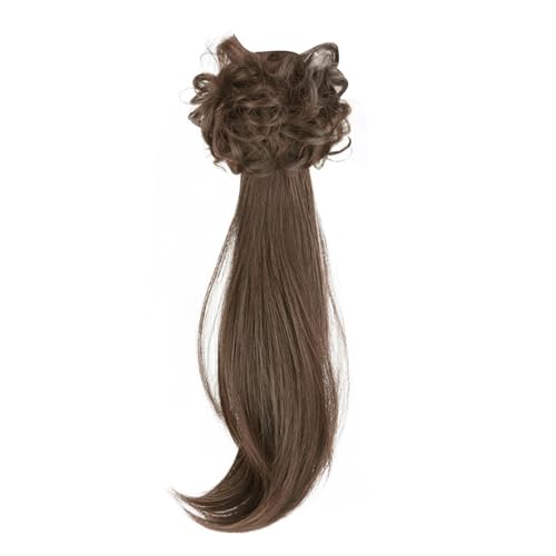 Pferdeschwanzhaarerweiterung 18inch Mädchen Pferdeschwanzkrallen Synthetische Haarstücke Mit Klauenhaarstück Synthetisches Haar Für Frauen Pferdeschwanz Erweiterung Menschliches Haar von Qcbuegof