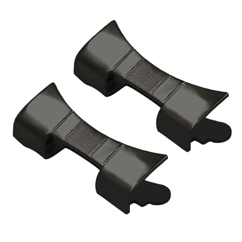 Qcbuegof 2 x zuverlässiger Armband-Adapter, multifunktionaler Uhrenarmband-Adapter für einfache Armbandreparatur und Ersatz, Schwarz , 20 mm von Qcbuegof