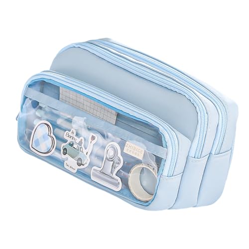 Qcbuegof Bencil Case Bencil Stiftbeutel Desk Schreibverberte Stationerie Aufbewahrungsbeutel Mit Reißverschlüssen Für Schul Und Büro Stifthalter Taschenstift Speicherbeutel von Qcbuegof