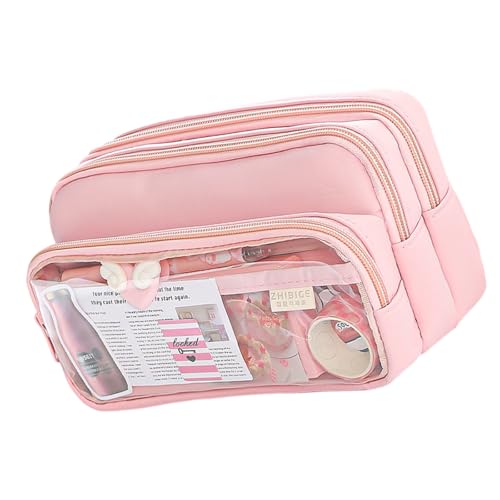 Qcbuegof Bencil Case Bencil Stiftbeutel Desk Schreibverberte Stationerie Aufbewahrungsbeutel Mit Reißverschlüssen Für Schul Und Büro Stifthalter Taschenstift Speicherbeutel von Qcbuegof