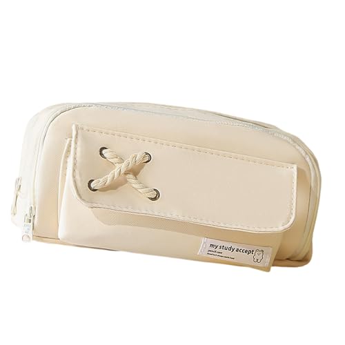 Qcbuegof Bleistiftbeutel Mädchen Bleistiftkoffer Stapelbeutel Make Up Beutel Leinwand Stiftbeutel Schreibwarenbeutel Für Schulbüro Bleistift Hülle Leinwand Schreibwarenbeutel Großer Make Up von Qcbuegof