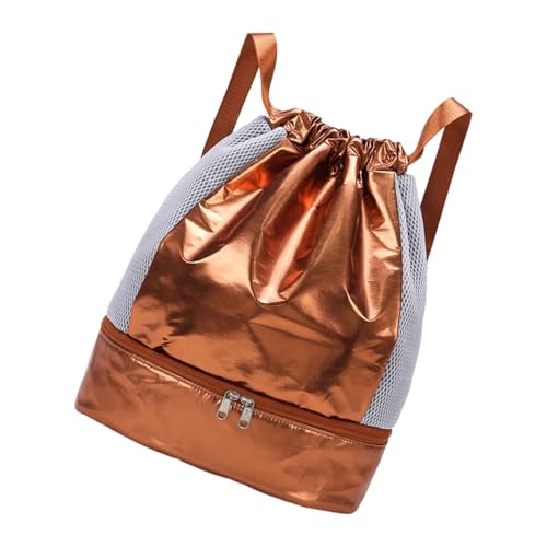Qcbuegof Drawess Rucksäcke Wasserbeständiger Schwimmbeutel Mit Schuhfach Und Trockener/nasse Trennung Sport Fitnessstudio Für Frauen Männer Schwimmstring Fitness Fitness Sport Mit Schuhenfach von Qcbuegof