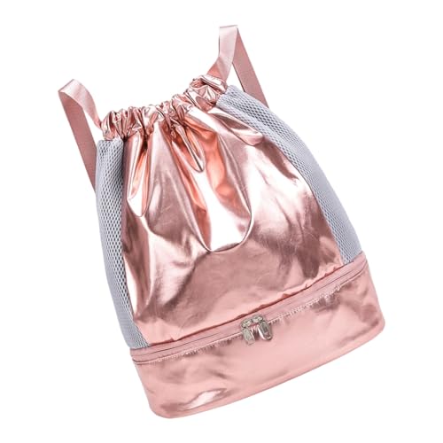 Qcbuegof Drawess Rucksäcke Wasserbeständiger Schwimmbeutel Mit Schuhfach Und Trockener/nasse Trennung Sport Fitnessstudio Für Frauen Männer Schwimmstring Fitness Fitness Sport Mit Schuhenfach von Qcbuegof