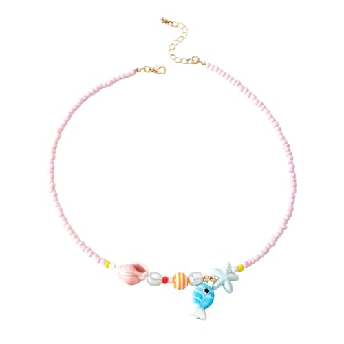 Qcbuegof Elegante Verstellbare Perlenperlen Halskette Mit Charme Stilvolle Böhmische Schmuck Für Ungezwungene Ausflüge Und Geschenke Perlen Perlen Halskette von Qcbuegof