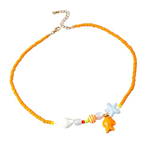 Qcbuegof Elegante Verstellbare Perlenperlen Halskette Mit Charme Stilvolle Böhmische Schmuck Für Ungezwungene Ausflüge Und Geschenke Perlen Perlen Halskette von Qcbuegof