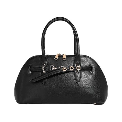 Qcbuegof Elegante schwarze Schultertasche aus PU-Leder mit vielseitiger Tragemöglichkeit und Zubehör, Crossbody-Tasche für Damen, für den täglichen Gebrauch, Schwarz , One Size Qcbuegof Elegante schwarze Schultertasche aus PU-Leder mit vielseitiger Tragemöglichkeit und Zubehör, Crossbody-Tasche für Damen, für den täglichen Gebrauch, Schwarz , One Size von Qcbuegof