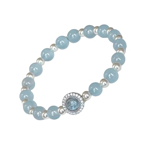 Qcbuegof Elegantes Aquamarin Perlenarmband Für Frauen Mit Natürlichen Edelsteinen Und Handgefertigten Designs Tragbar Für Geburtstage Einzigartiges Stil Armband Qcbuegof Elegantes Aquamarin Perlenarmband Für Frauen Mit Natürlichen Edelsteinen Und Handgefertigten Designs Tragbar Für Geburtstage Einzigartiges Stil Armband von Qcbuegof