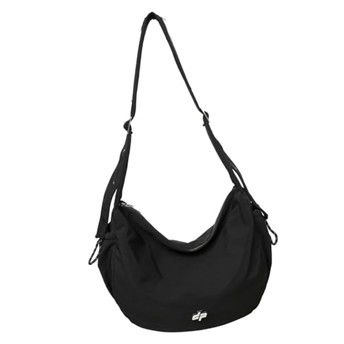 Qcbuegof Geräumige Nylon Crossbody Tasche Für Arbeit Und Freizeit Stilvoll Unisex Einfacher Festkörper Schulbuch Tasche Großer Umhängetasche Multifunktionaler Nylonbeutel von Qcbuegof