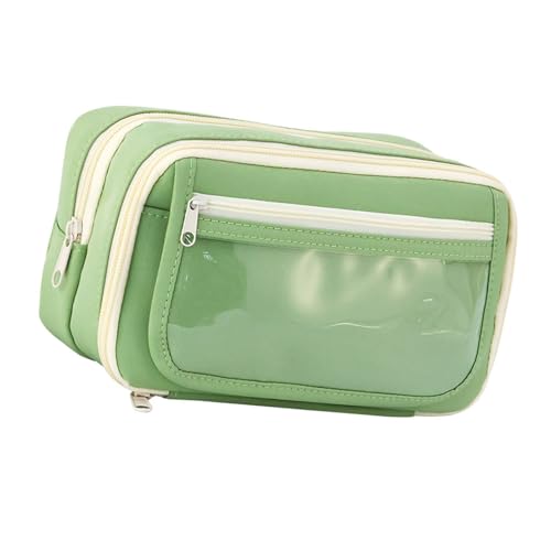 Qcbuegof Große Kapazität Schreibwaren Aufbewahrungstasche Reißverschlüsse Bleistift Aufbewahrungstasche Studenten Multifunktional Fach Federmäppchen Bleistift Container Tasche von Qcbuegof