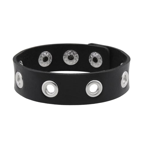 Qcbuegof Handgefertigtes Lederarmband Weitgurt Handgelenkschmuck Gothic Textur Für Frau Gothic Handschmuck Vorhanden von Qcbuegof