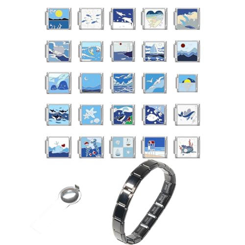Qcbuegof Italienisch Charme Link Armband Schmuck Making Teilmodul Zugriffe Edelstahl Textur Making Versorgung Austauschbar Modular Für Frauen Männer Qcbuegof Italienisch Charme Link Armband Schmuck Making Teilmodul Zugriffe Edelstahl Textur Making Versorgung Austauschbar Modular Für Frauen Männer von Qcbuegof