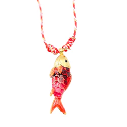 Qcbuegof Marine Life Fish Charme Halskette Einstellbare Seilkette Neckketten Edelstahlschmuck Für Tägliche Verschleiß Oder Geschenke Mittelheizt Anhänger Halskette von Qcbuegof
