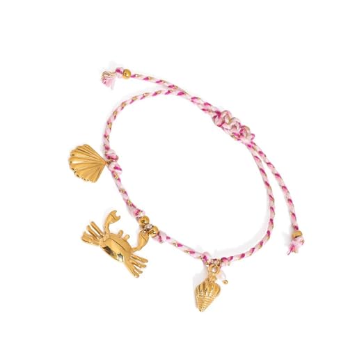 Qcbuegof Marine Wevere Muster Handgefertigtes Seilarmband Mit Seesterne Perle Und Einstellbares Knotendesign Für Modeliebhaber Coastal Inspirierter Schmuck von Qcbuegof