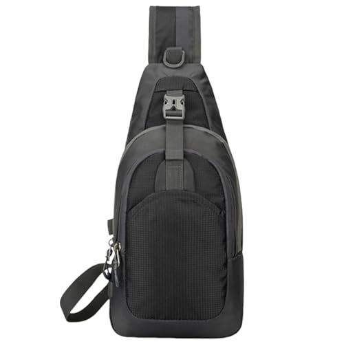 Qcbuegof Multifunktionaler Fahrtbeutel Mit Verstellbarem Riemen Wasserdichtes Nylon Schlinge Pack Cycling Crossbody Schulter Rucksack Sport Utility Chest Bud Beutel von Qcbuegof