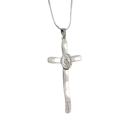 Qcbuegof Punk Crucifix Charm Halskette Einstellbare Länge Neckchain Glaubens Symbol Anhänger Schlüsselbeinkette Für Männer Und Frauen Streetwear Accessoires Für Frauen von Qcbuegof
