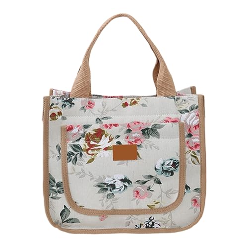 Qcbuegof Starke Stoff Tragetasche Große Leichte Design Aufbewahrungstaschen Modehandtasche Für Tägliche Pendelverkehrsarbeitsartikel Praktische Reisetaschen von Qcbuegof