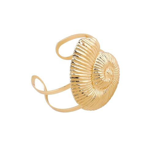 Qcbuegof Stilvoller, verstellbarer Armreif mit Seestern- und Muschel-Design für Freizeitkleidung oder Strandurlaub, Muscheln und Charme, Einheitsgröße, Wie beschrieben von Qcbuegof