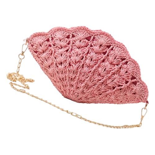 Qcbuegof Strohklumpen Handtasche Summers Strand Geldbeutel Für Frauen Gewebtes Muschelbeutel Schulter Crossbody Bag Handtaschen Geschenke Strohklumpen Für Frauen von Qcbuegof