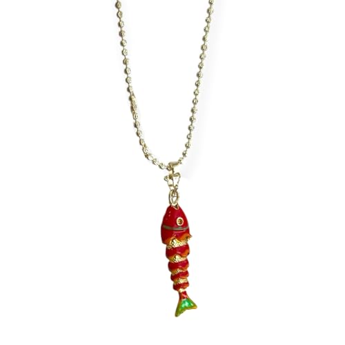 Qcbuegof Stylish Sea Theme Fisch Halskette Benutzerfreundliche Kupfer Colarmbone Kettenschmuck Für Tägliche Tragen Mehrerer Farbe Option Kupferfischschmuck Schmuck von Qcbuegof