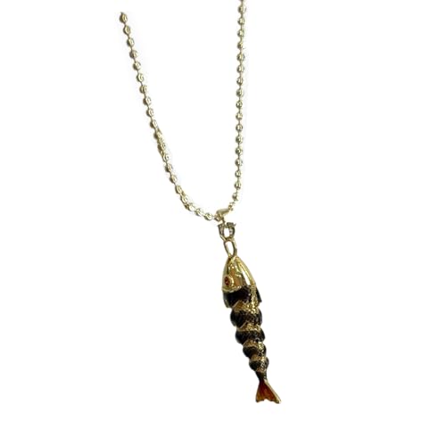Qcbuegof Stylish Sea Theme Fisch Halskette Benutzerfreundliche Kupfer Colarmbone Kettenschmuck Für Tägliche Tragen Mehrerer Farbe Option Kupferfischschmuck Schmuck von Qcbuegof