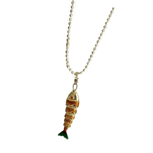 Qcbuegof Stylish Sea Theme Fisch Halskette Benutzerfreundliche Kupfer Colarmbone Kettenschmuck Für Tägliche Tragen Mehrerer Farbe Option Kupferfischschmuck Schmuck von Qcbuegof