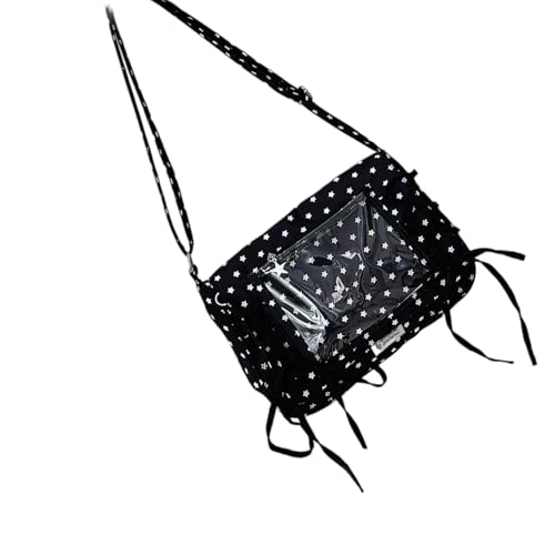 Qcbuegof Stylish Sehen Durch Die Nylonhandtasche Mit Verstellbarem Riemenband Detail Perfekt Für Kongressoutfits Einkaufen Praktische Transparente Umhängetasche Für Den Täglichen Gebrauch von Qcbuegof