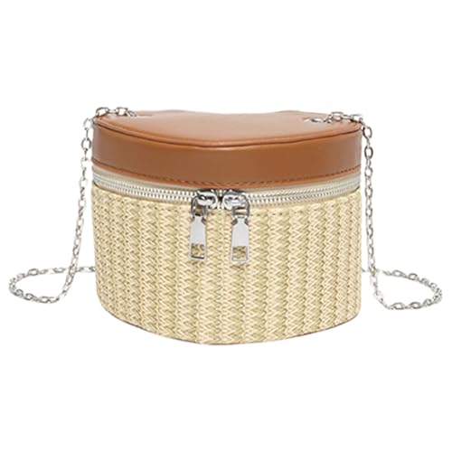 Qcbuegof Zarte Gewebte Box Satchel PU Leder Umhängetasche Crossbody Geldbörse Große Kapazitätsschale Für Mode Damen Farbblockbox Tasche von Qcbuegof