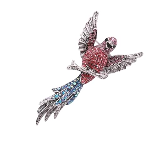 Retro Hawks Pin Schmuck funkelnde Strass veredelt Cartoon Stil Mehrzwecknutzung Legierung Hergestellt für Frauen Männer Geburtstagsfeier Geschenk Cartoon Hawks Pin Mit Strass, Einheitsgröße, wie von Qcbuegof