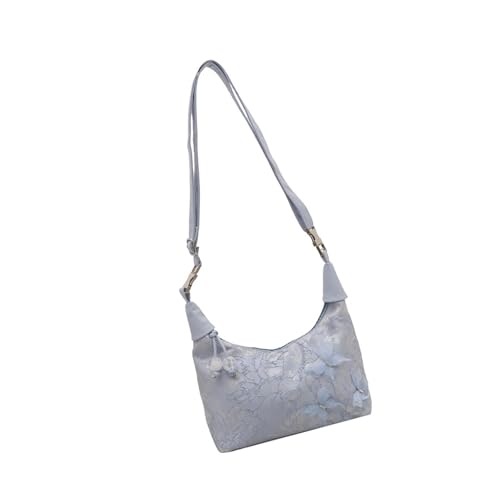 Stickerei Umhängetasche für Frauen Handtaschen Mode Clutch Abendtasche Chinesischer Stil Handtasche Umhängetasche Chines, blau von Qcbuegof