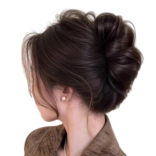 Synthetisches Haar Clip Klaue Elegante Unordentliche Igel Brötchen Updo Für Frauen Sicherer Griff Leichte Synthetische Zubehör von Qcbuegof