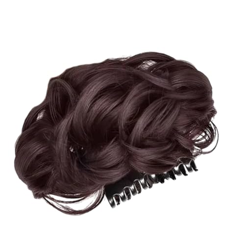 Synthetisches Haar Clip Klaue Elegante Unordentliche Igel Brötchen Updo Für Frauen Sicherer Griff Leichte Synthetische Zubehör von Qcbuegof