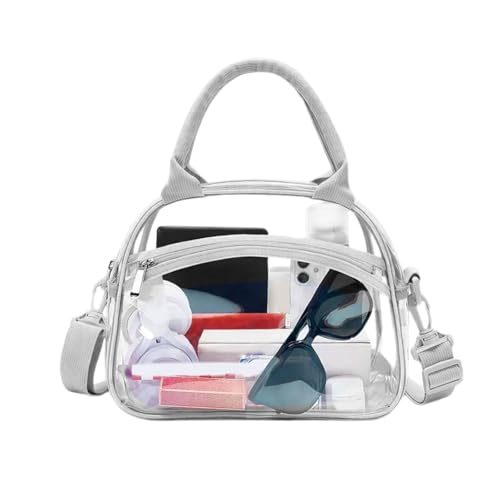 Transparente Make-up-Tasche mit verstellbaren Trägern Große Kapazität Reise kosmetische Tasche für Toilettenartikel Waschen für Frauen Große Kapazität Make-up Tragbare Kosmetik, grau, Schönheit der von Qcbuegof