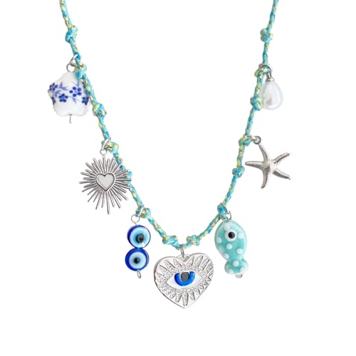 Trendy Beach Styles Jewelry Set von 16 Oceanics-Anhängern an stabiler Kupferkette in komfortabler Oberflächentönung Strandstil Schildkröten-Anhänger Halskette, Einheitsgröße, wie beschrieben, wie Trendy Beach Styles Jewelry Set von 16 Oceanics-Anhängern an stabiler Kupferkette in komfortabler Oberflächentönung Strandstil Schildkröten-Anhänger Halskette, Einheitsgröße, wie beschrieben, wie von Qcbuegof
