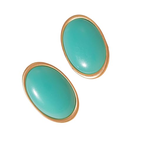 Übergroße Ovale Harzohrringe Für Frauen Moderne Retro Stile Komfortable Silberposten Vintage Minimalist Ohrstollen von Qcbuegof