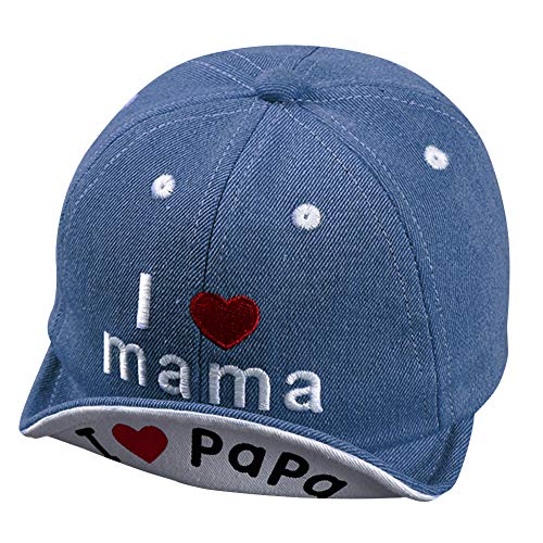 Baby Baseball Kappe Stickerei Baseball Cap Kinder Baseballmütze Mädchen Sonnenhut Unisex Snapback Cap Anti-UV Hut Einstellbare Mütze Mode Schirmmütze Baumwolle Kleinkinderhut für Reisen Stand Outdoor von Qchomee