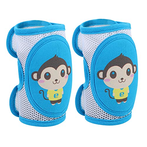 Baby Knieschoner Knieschützer Kinder Kleinkind Knie Ellenbogen Unisex Mesh-Schwamm Krabbelhilfe KniePads Atmungsaktiv Bein Wärmer Protector Knie Sicherheit Schutz Verstellbar Cartoon ein Paar von Qchomee